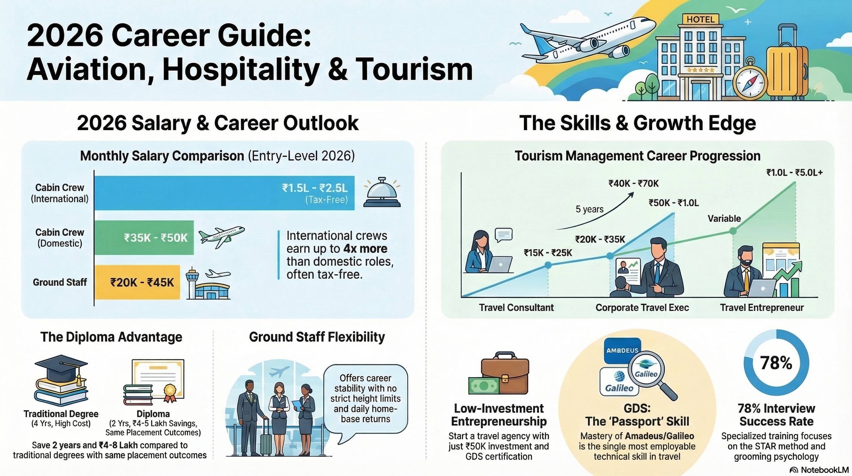 Tourism Management Course After Graduation 2026: GDS & IATA - Travel & Tourism career guide from Wings Institute Vadodara Gujarat